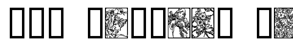 Art Nouveau Flowers font preview